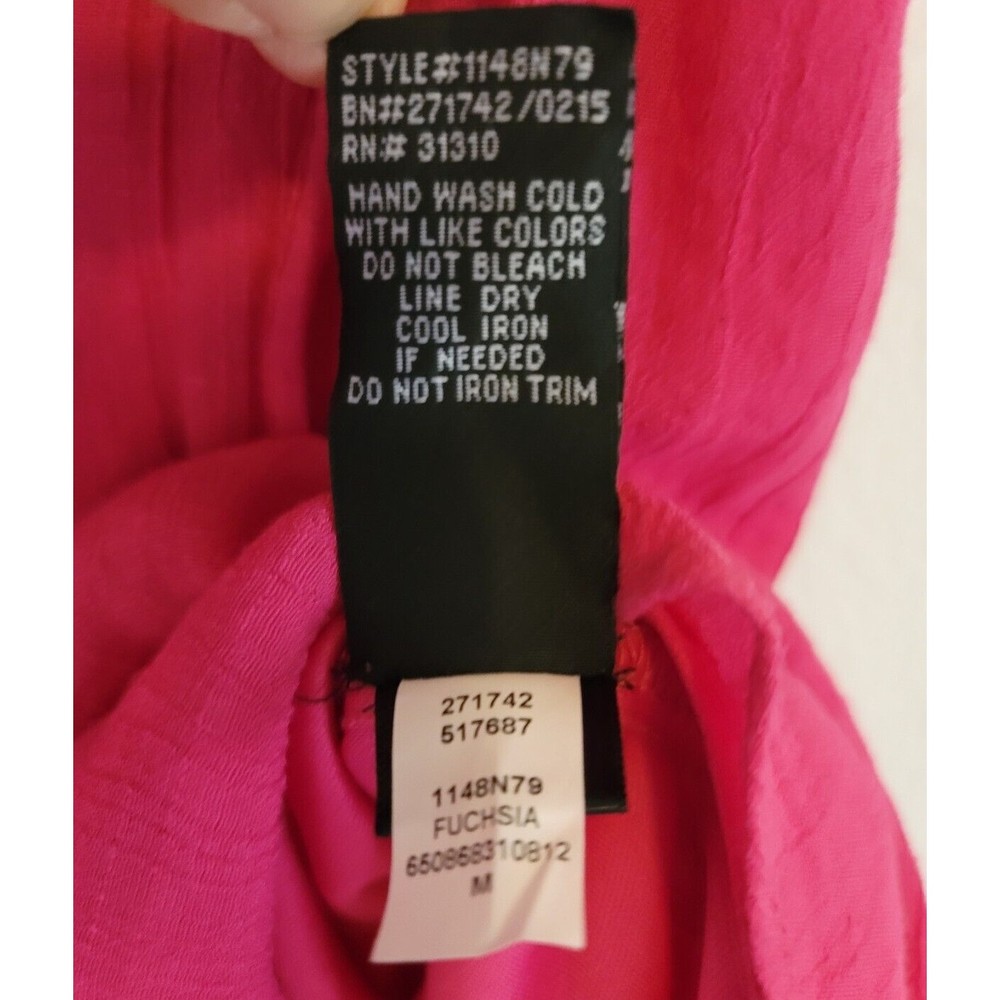 Iz Byer Womens Size M Fuchsia Pink Summer Spaghetti Strap Beaded Top Mini Dress - Picture 7 of 9